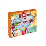 Puzzle tactile 20pcs - une journée au zoo