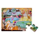 Puzzle tactile 20pcs - une journée au zoo