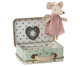 Angel mouse in suitcase