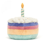 Jellycat - Large amuseable rainbow birthday cake