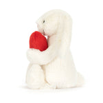 Bashful red love heart bunny